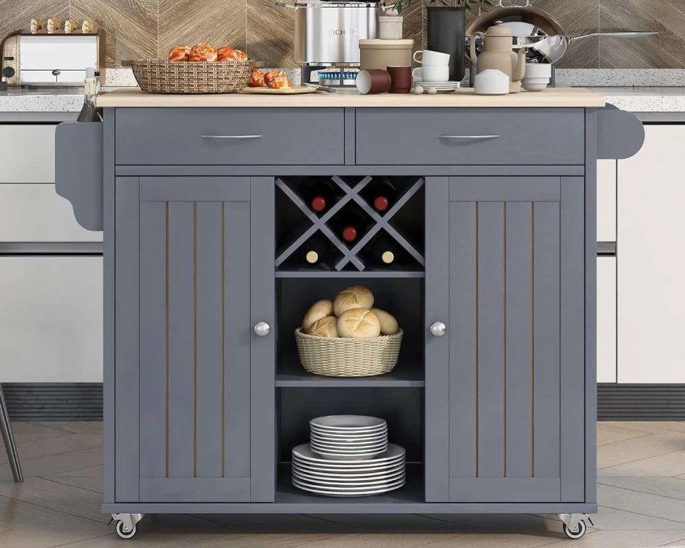 wooden kitchen carts